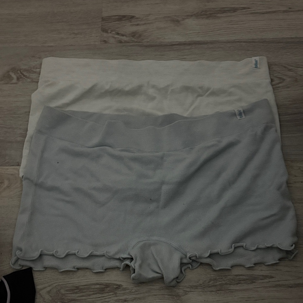 2 pairs Women's blue and White Shorts